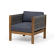 Contemporary Upholstered Accent Chair with Wood Legs