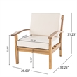 Modern Upholstered Club Chair with Tapered Legs