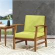 Green Velvet Club Chair with Sloping Arms and Tapered Legs