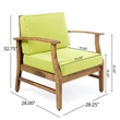 Green Velvet Club Chair with Sloping Arms and Tapered Legs