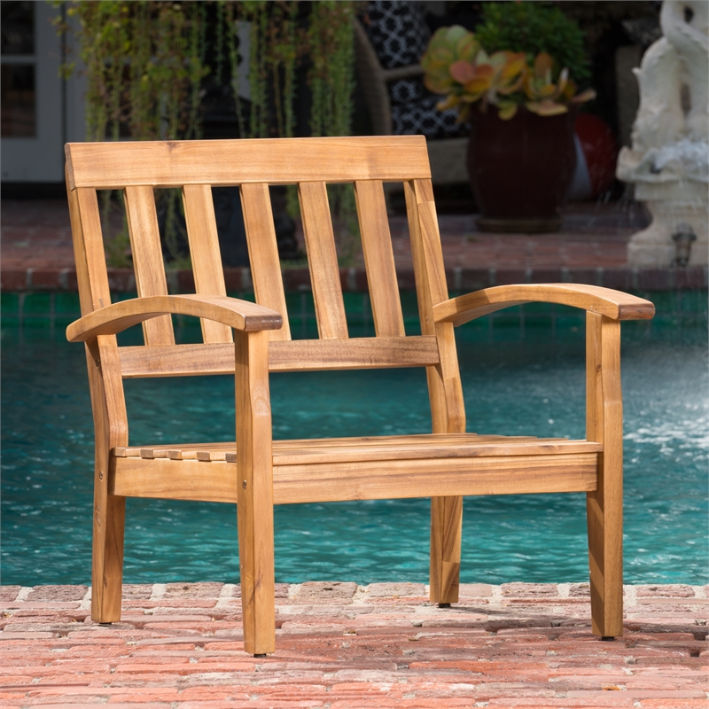 Beige Upholstered Club Chair with Solid Wood Frame