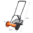 14-Inch 5-Blade Push Reel Lawn Mower with Grass Catcher  Orange