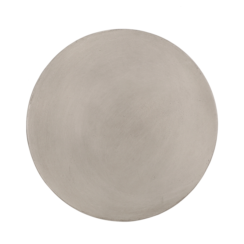 Modern Light Grey Concrete Round Outdoor SideTable Lightweight MGO Table