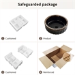 15 Inch Black Ceramic Sink  Modern Above Counter Bathroom Bowl Vanity Basin