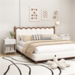 White Nightstand with Drawer and Open Shelf Solid Wood Frame End Table