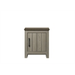 16 W Gray Oak End Table with Cabinet Door Wood