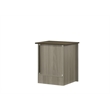 16 W Gray Oak End Table with Cabinet Door Wood