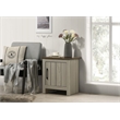 16 W Gray Oak End Table with Cabinet Door Wood