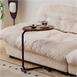 Brown C shaped Metal Side Table for Living Room