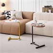 Brown C shaped Metal Side Table for Living Room
