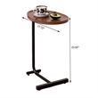 Brown C shaped Metal Side Table for Living Room
