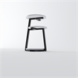 3 Tier Small Round Solid Wood Side Table White Black Metal Frame nightstand