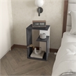 Furniture Vega Solid Wood  White Side Table with Open Storage