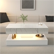 16.93 Modern LED Coffee Table for Living Room  Wood and Glass Construction