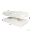 16.93 Modern LED Coffee Table for Living Room  Wood and Glass Construction