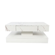 16.93 Modern LED Coffee Table for Living Room  Wood and Glass Construction