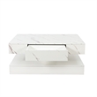 16.93 Modern LED Coffee Table for Living Room  Wood and Glass Construction