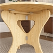 43 Folding Dining Table Space Saving Wood with Light Oak