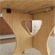 43 Folding Dining Table Space Saving Wood with Light Oak