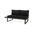 Gray  Wood Left Arm Sofa Seater