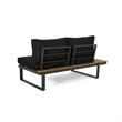 Gray  Wood Left Arm Sofa Seater
