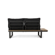 Gray  Wood Left Arm Sofa Seater