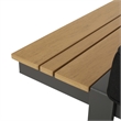 Gray  Wood Left Arm Sofa Seater
