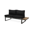 Gray Right Arm   Wood Outdoor Sofa Seater