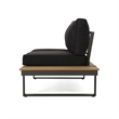 Gray Right Arm   Wood Outdoor Sofa Seater