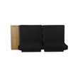 Gray Right Arm   Wood Outdoor Sofa Seater