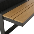Gray Right Arm   Wood Outdoor Sofa Seater