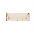 Beige  Wood Outdoor Extendable 3-Seater Sofa Daybed Couch