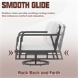 Gray Metal Outdoor Sofa Swivel Seats - FR Series Modern Seating