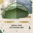 Outsunny Single Person Camping Tent Cot Steel and Polyester Green
