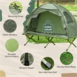 Outsunny Single Person Camping Tent Cot Steel and Polyester Green