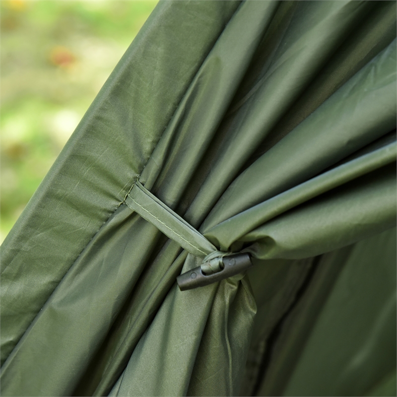 Outsunny 2 Person Camping Bed Tent Dark Green Polyester and Aluminum Alloy