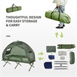 Portable Folding Camping Cot with Steel Frame green
