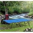 Extra Wide Folding Camping Cot for Adults Portable Steel Frame Blue