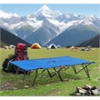 Extra Wide Folding Camping Cot for Adults Portable Steel Frame Blue