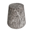 Brown Concrete Outdoor Cleme Carved Side Table and End Table