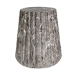 Brown Concrete Outdoor Cleme Carved Side Table and End Table