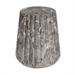 Brown Concrete Outdoor Cleme Carved Side Table and End Table