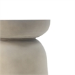 Gray Concrete Outdoor Round Drum Side Table Accent End Table