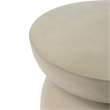 Gray Concrete Outdoor Round Drum Side Table Accent End Table