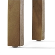 Natural Wood Weather-Resistant Rectangular Outdoor Accent Side Table for Patio
