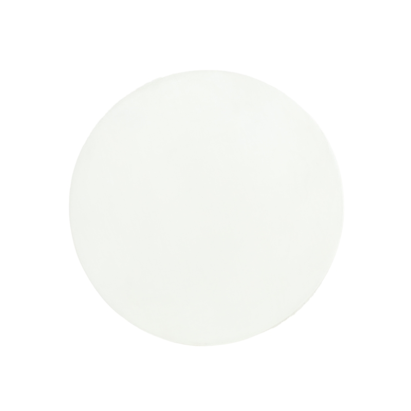 White Round Concrete Outdoor Side Table End Table for Living Room