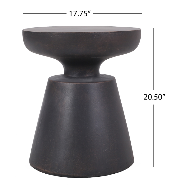 LightWeight Concrete Outdoor Side Table Bronze ceramic
