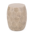 Outdoor Lightweight Concrete Side Table Natural Concrete  Natural Finish