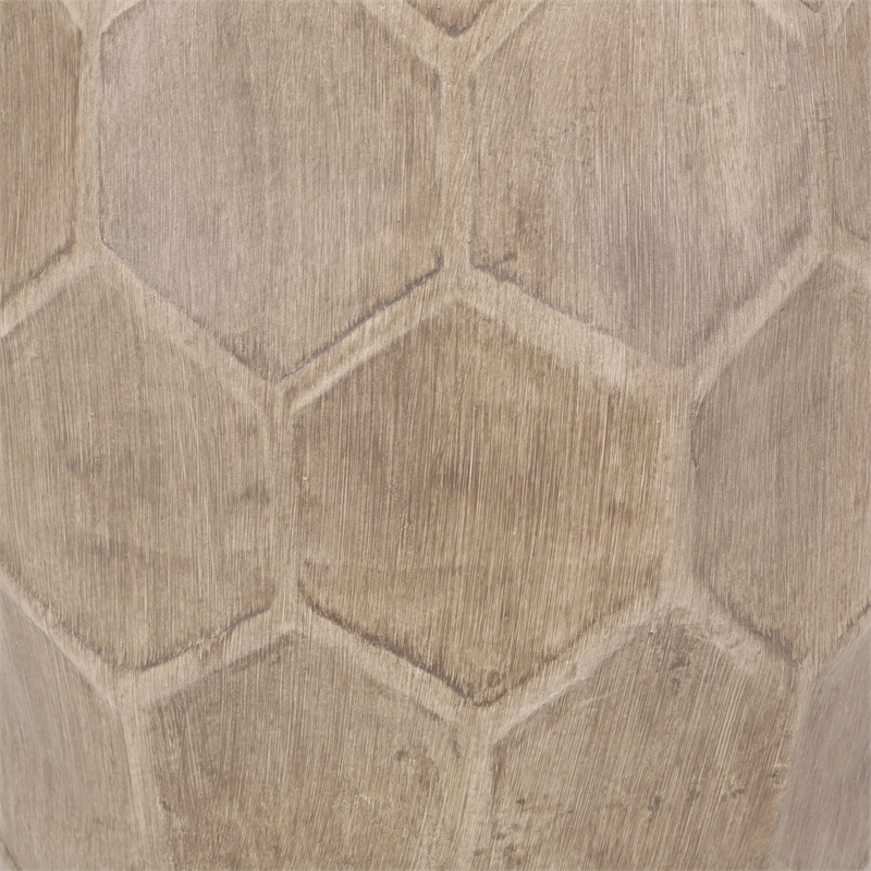 Outdoor Lightweight Concrete Side Table Natural Concrete  Natural Finish