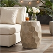 Outdoor Lightweight Concrete Side Table Natural Concrete  Natural Finish